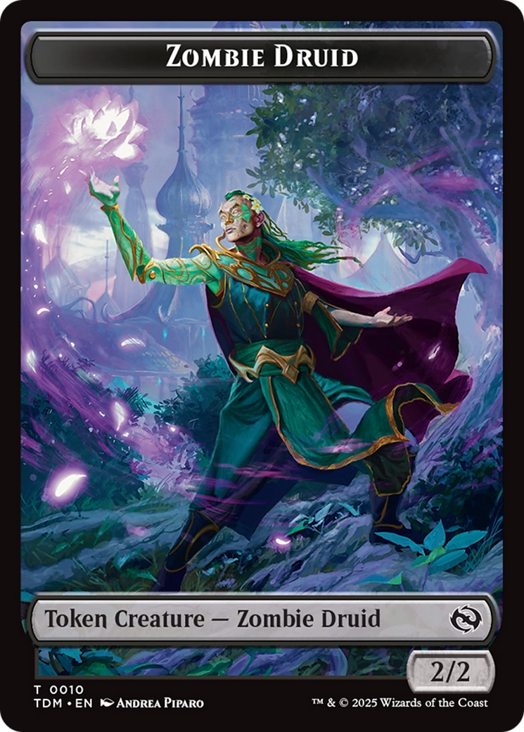 Insect (0022) // Zombie Druid Double-Sided Token [Tarkir: Dragonstorm Commander Tokens] | Deep Dive Games St. Marys