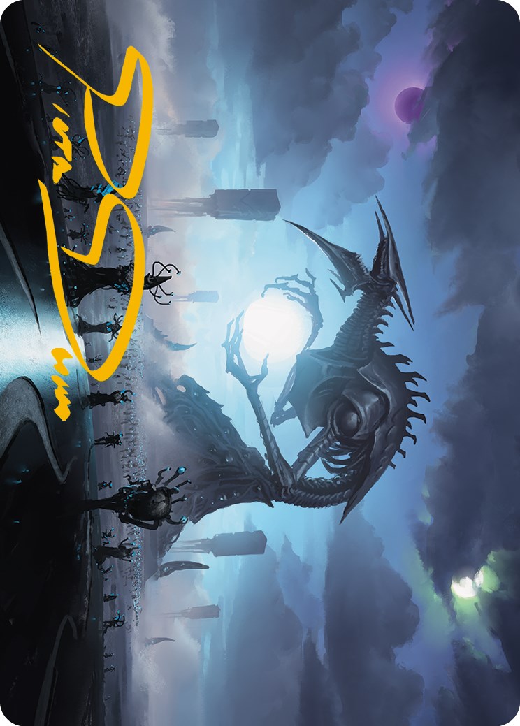 Blue Sun's Twilight Art Card (Gold-Stamped Signature) [Phyrexia: All Will Be One Art Series] | Deep Dive Games St. Marys