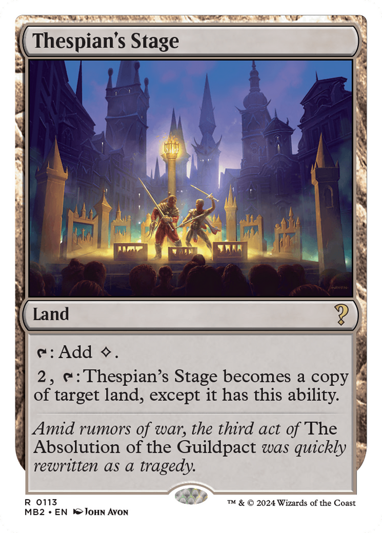 Thespian's Stage (White Border) [Mystery Booster 2] | Deep Dive Games St. Marys