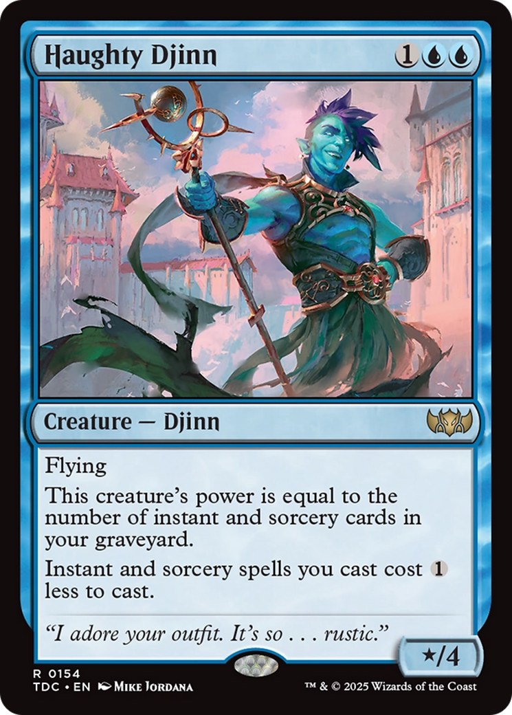 Haughty Djinn [Tarkir: Dragonstorm Commander] | Deep Dive Games St. Marys