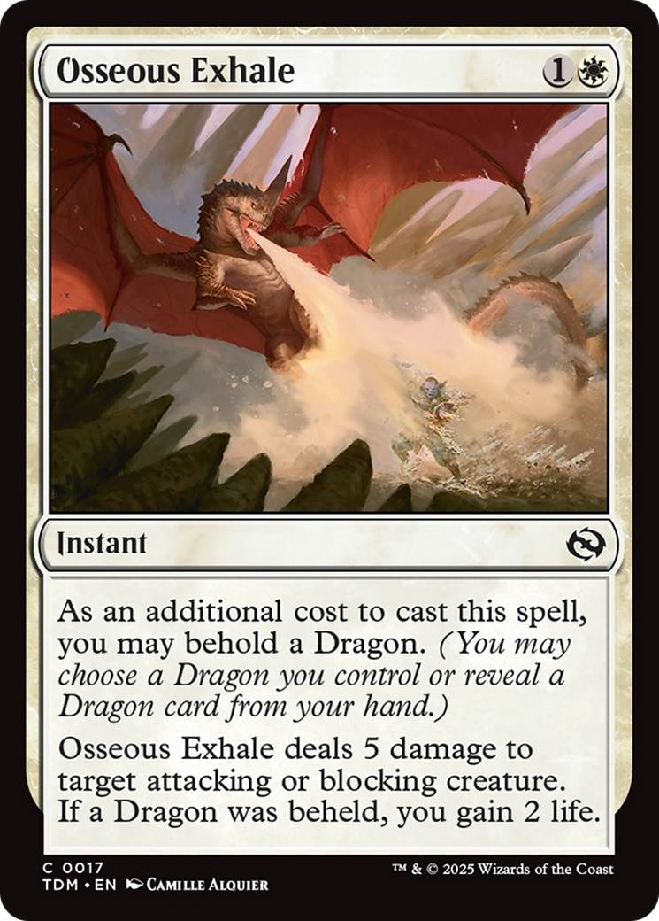 Osseous Exhale [Tarkir: Dragonstorm] | Deep Dive Games St. Marys