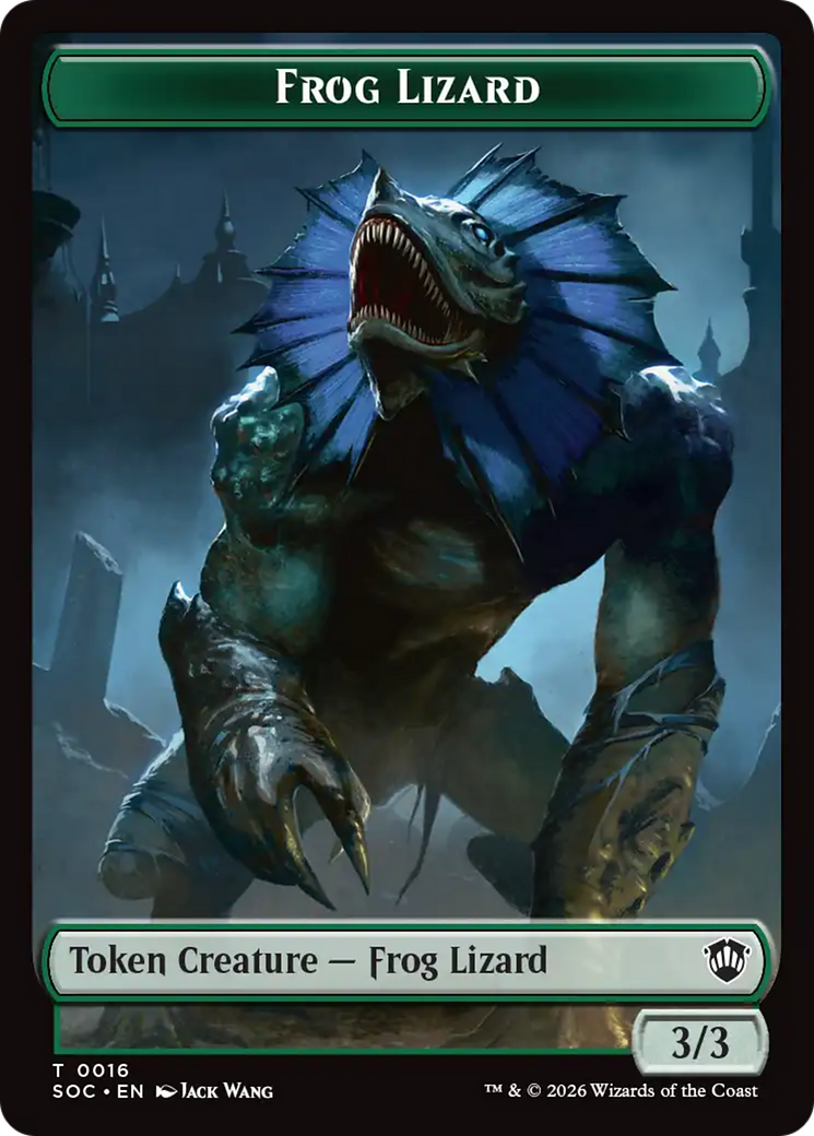 Boar // Frog Lizard Double-Sided Token [Secrets of Strixhaven Commander Tokens] | Deep Dive Games St. Marys