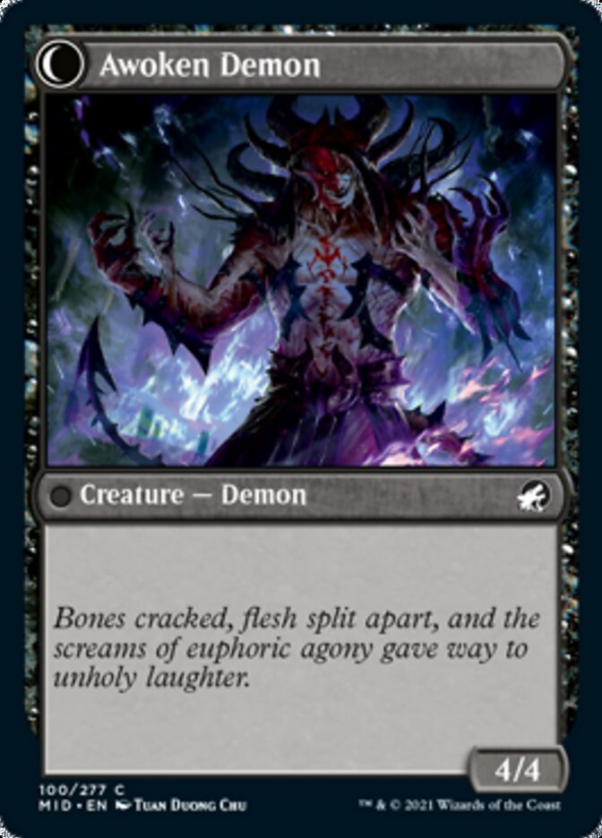 Ecstatic Awakener // Awoken Demon [Innistrad: Midnight Hunt] | Deep Dive Games St. Marys