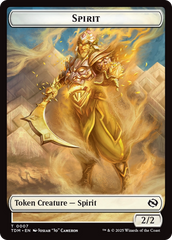Spirit (0006) // Spirit (0007) Double-Sided Token [Tarkir: Dragonstorm Tokens] | Deep Dive Games St. Marys