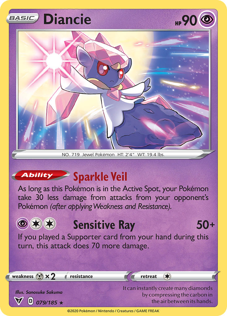 Diancie (079/185) [Sword & Shield: Vivid Voltage] | Deep Dive Games St. Marys