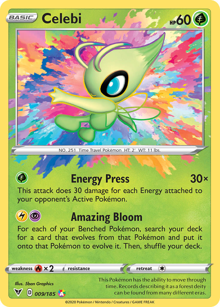 Celebi (009/185) [Sword & Shield: Vivid Voltage] | Deep Dive Games St. Marys