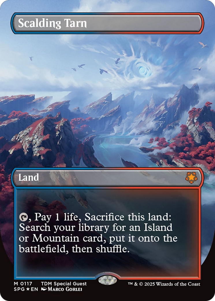 Scalding Tarn (Borderless) (Dragonscale Foil) [Tarkir: Dragonstorm Special Guests] | Deep Dive Games St. Marys