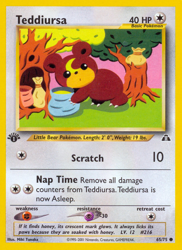 Teddiursa (65/75) [Neo Discovery 1st Edition] | Deep Dive Games St. Marys