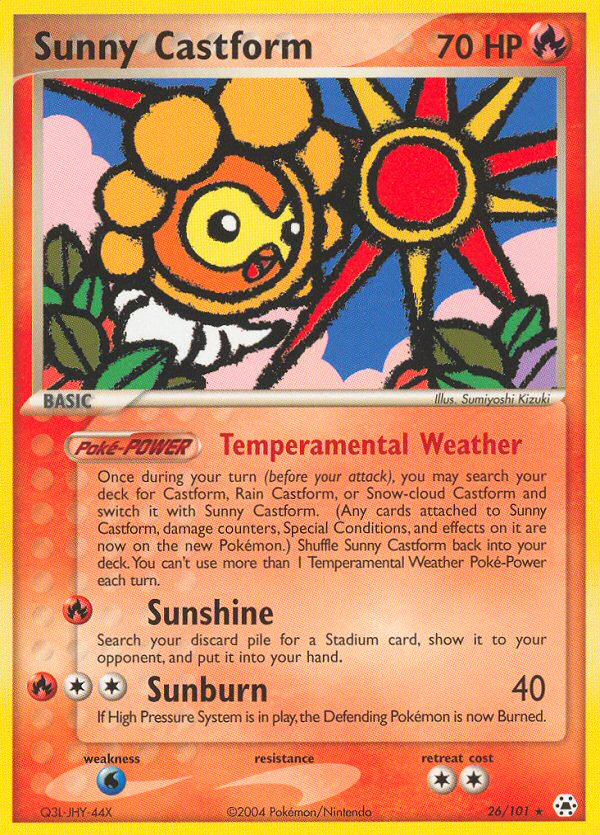 Sunny Castform (26/101) [EX: Hidden Legends] | Deep Dive Games St. Marys