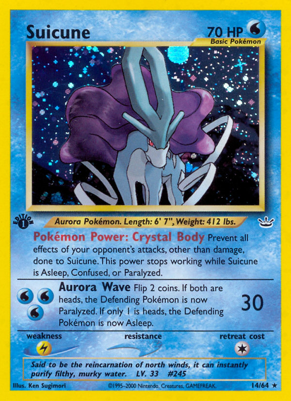 Suicune (14/64) [Neo Revelation 1st Edition] | Deep Dive Games St. Marys