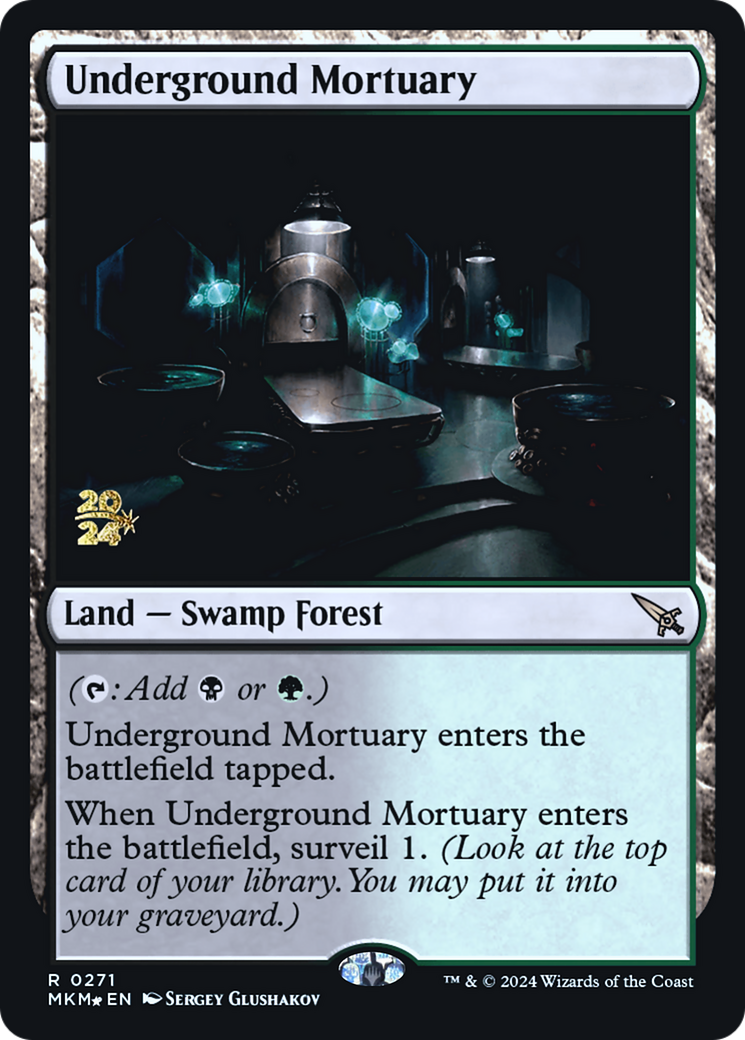 Underground Mortuary [Murders at Karlov Manor Prerelease Promos] | Deep Dive Games St. Marys