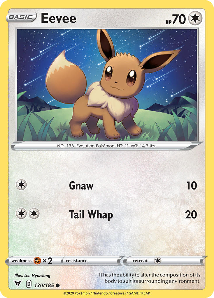 Eevee (130/185) [Sword & Shield: Vivid Voltage] | Deep Dive Games St. Marys