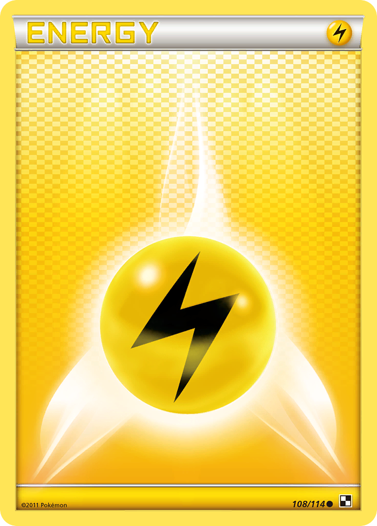 Lightning Energy (108/114) [Black & White: Base Set] | Deep Dive Games St. Marys