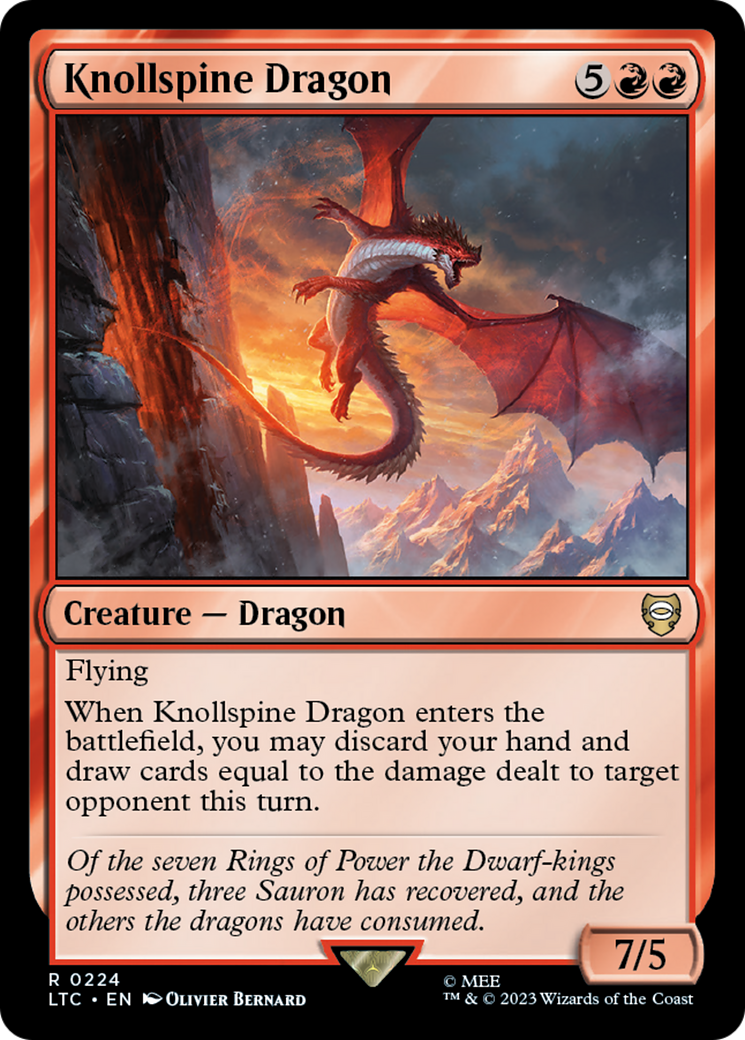 Knollspine Dragon [The Lord of the Rings: Tales of Middle-Earth Commander] | Deep Dive Games St. Marys