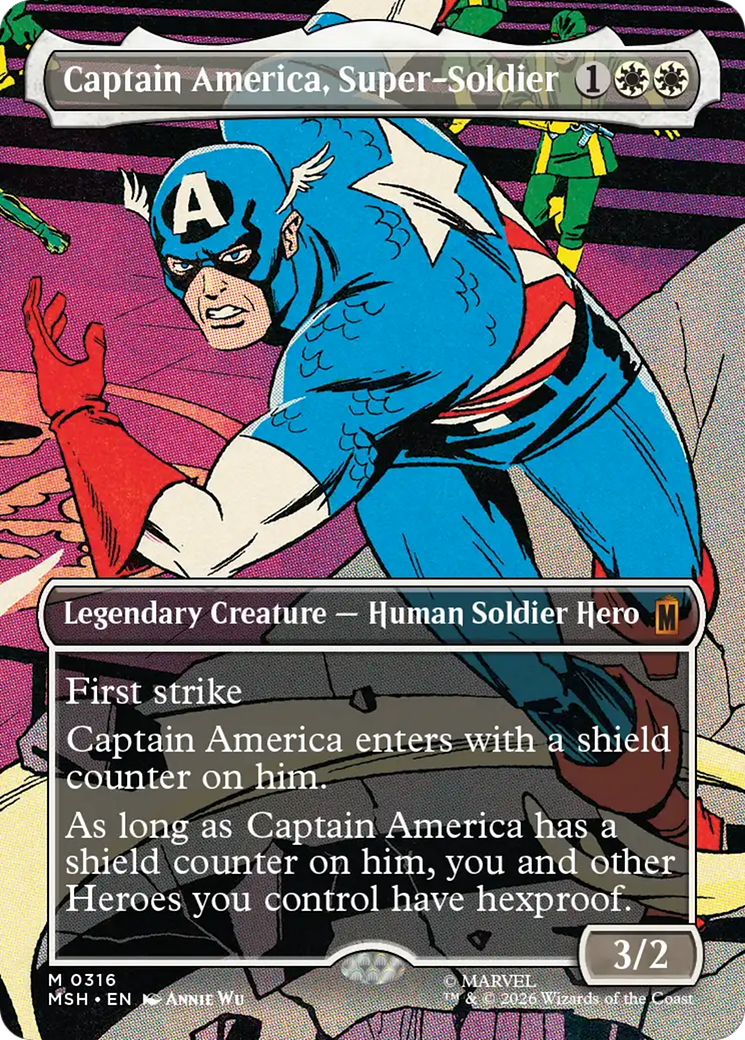 Captain America, Super-Soldier (Borderless) (0316) [Marvel Super Heroes] | Deep Dive Games St. Marys
