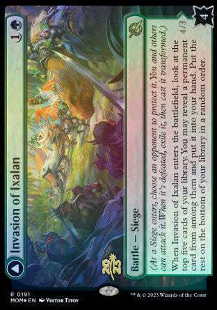 Invasion of Ixalan // Belligerent Regisaur [March of the Machine Prerelease Promos] | Deep Dive Games St. Marys