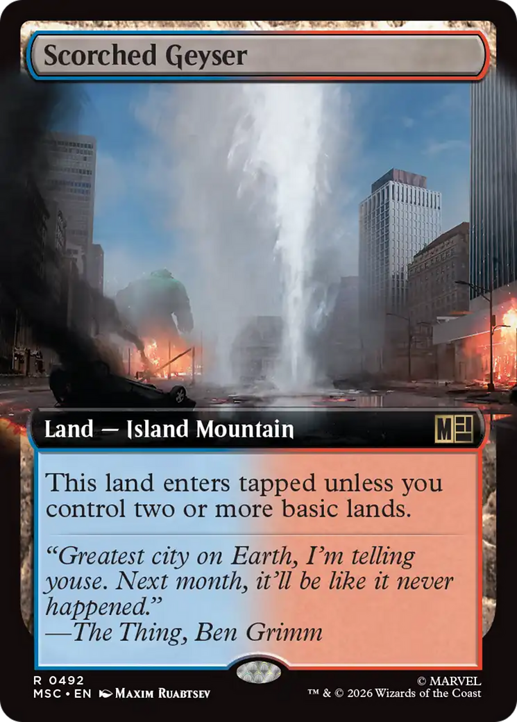 Scorched Geyser (Extended Art) [Marvel Super Heroes Commander] | Deep Dive Games St. Marys