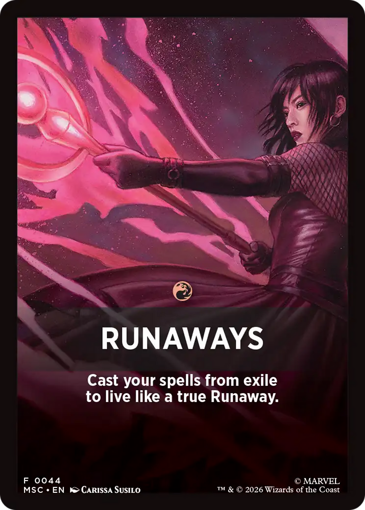 Runaways Theme Card [Marvel Super Heroes Commander] | Deep Dive Games St. Marys