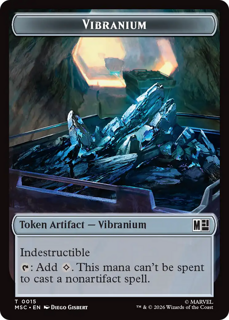 Beast // Vibranium Double-Sided Token [Marvel Super Heroes Commander Tokens] | Deep Dive Games St. Marys