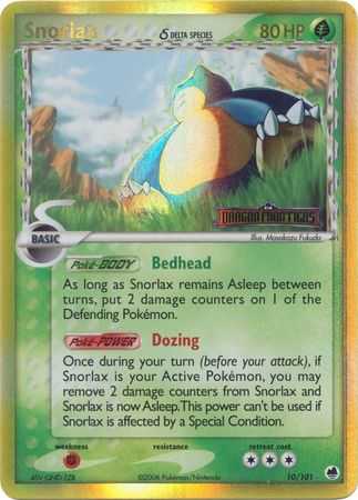 Snorlax (10/101) (Delta Species) (Stamped) [EX: Dragon Frontiers] | Deep Dive Games St. Marys