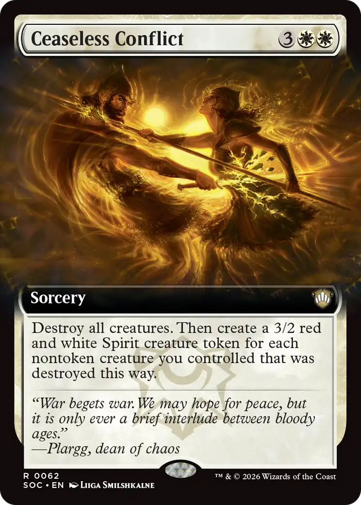 Ceaseless Conflict (Extended Art) [Secrets of Strixhaven Commander] | Deep Dive Games St. Marys