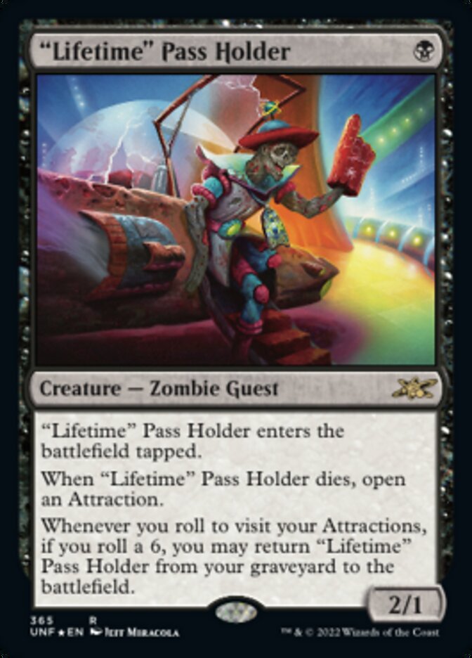 "Lifetime" Pass Holder (Galaxy Foil) [Unfinity] | Deep Dive Games St. Marys
