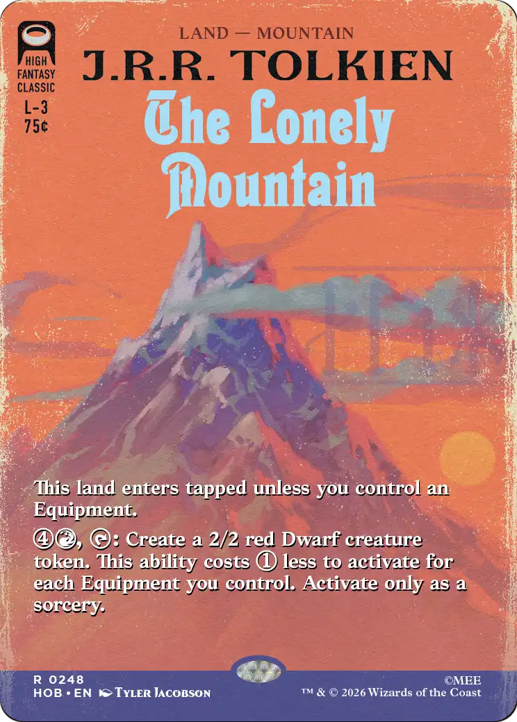 The Lonely Mountain (Borderless) (0248) (Surge Foil) [The Hobbit] | Deep Dive Games St. Marys