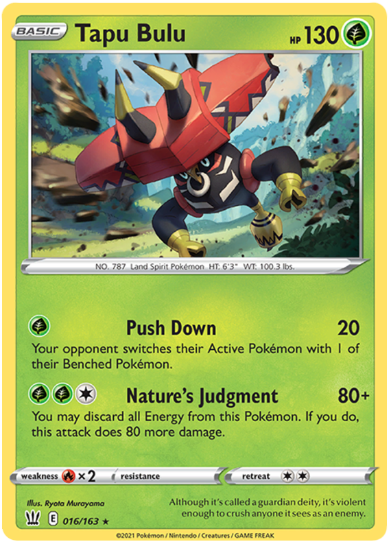 Tapu Bulu (016/163) [Sword & Shield: Battle Styles] | Deep Dive Games St. Marys