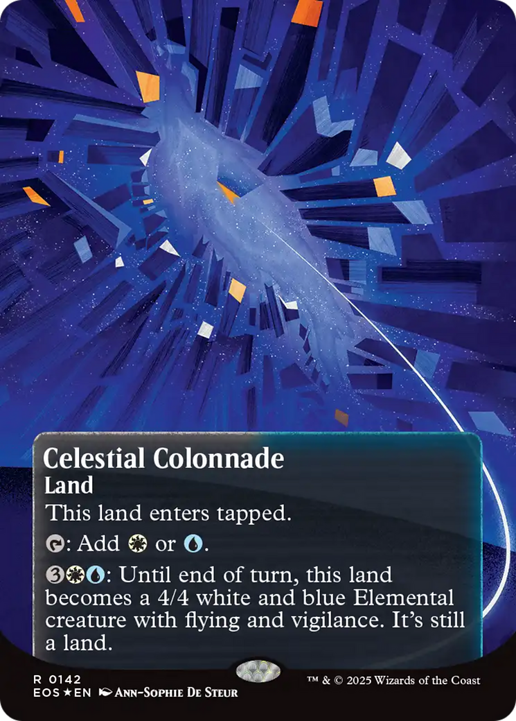 Celestial Colonnade (0142) (Borderless) (Galaxy Foil) [Edge of Eternities: Stellar Sights] | Deep Dive Games St. Marys