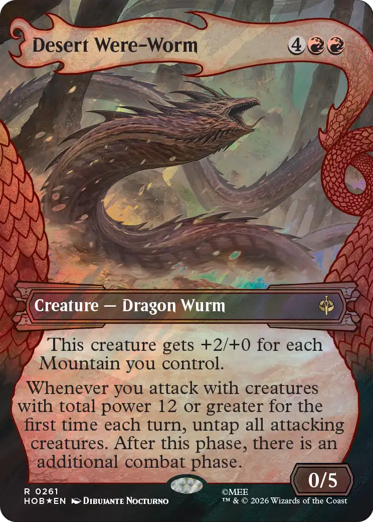 Desert Were-Worm (Showcase) (Surge Foil) [The Hobbit] | Deep Dive Games St. Marys