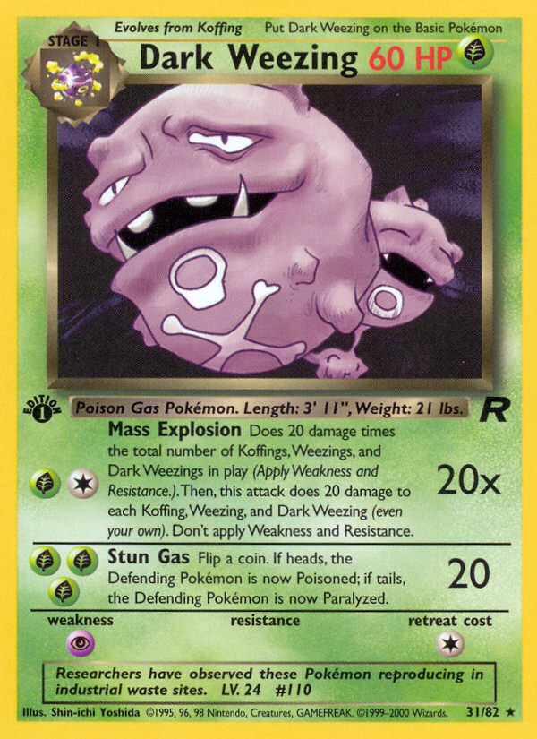 Dark Weezing (31/82) [Team Rocket 1st Edition] | Deep Dive Games St. Marys