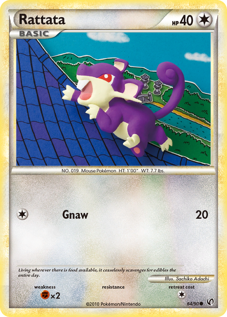 Rattata (64/90) [HeartGold & SoulSilver: Undaunted] | Deep Dive Games St. Marys