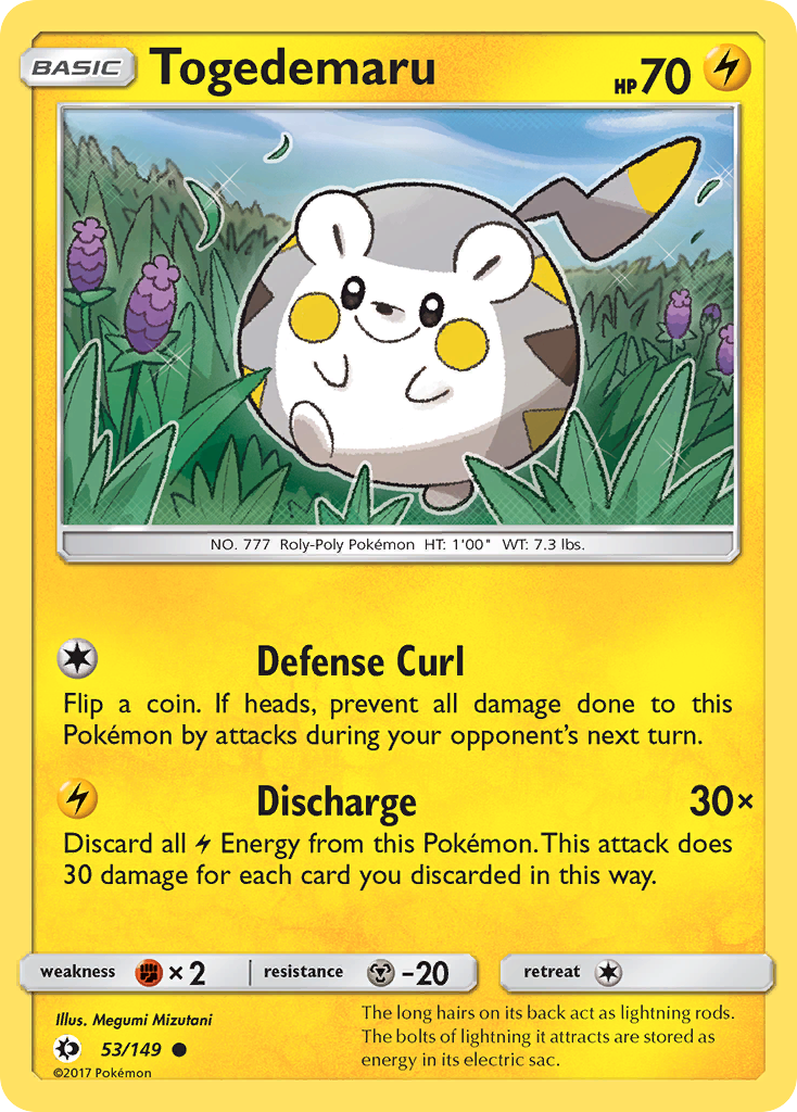 Togedemaru (53/149) [Sun & Moon: Base Set] | Deep Dive Games St. Marys