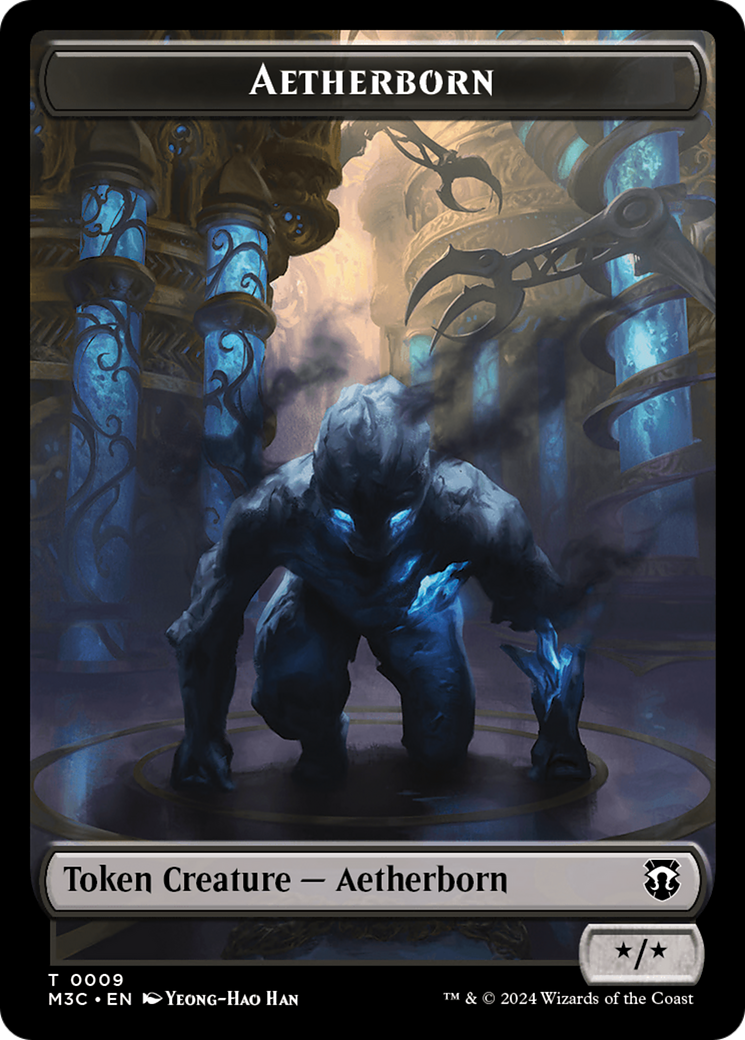 Aetherborn (Ripple Foil) // Thopter Double-Sided Token [Modern Horizons 3 Commander Tokens] | Deep Dive Games St. Marys