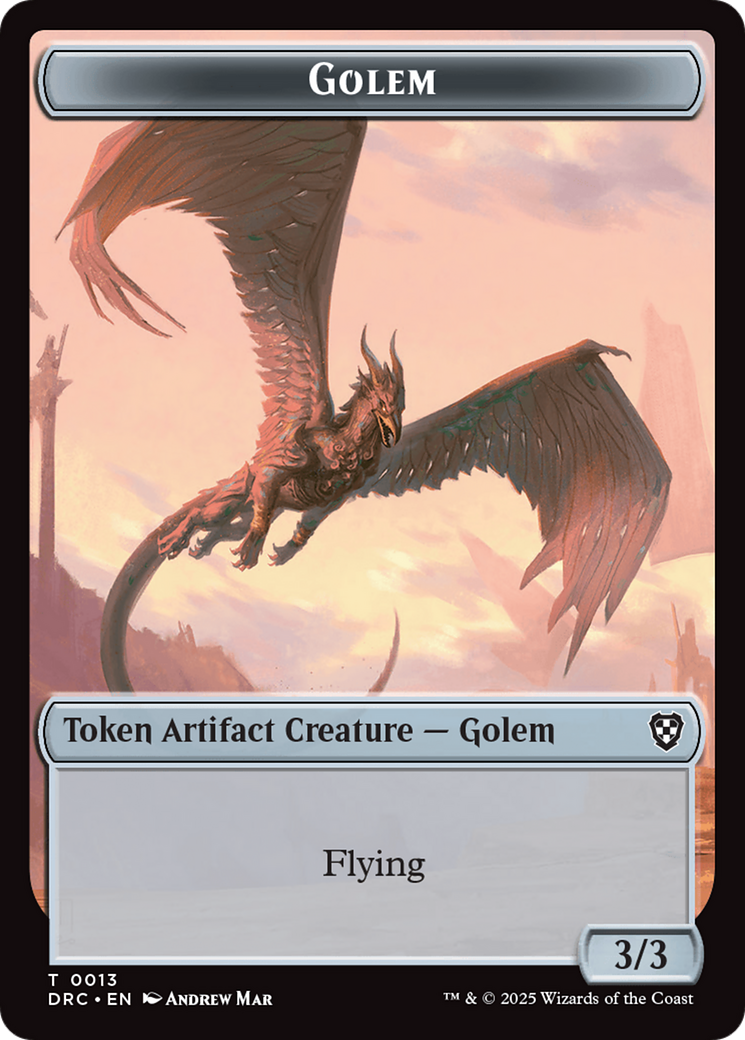 Construct // Golem (0013) Double-Sided Token [Aetherdrift Tokens] | Deep Dive Games St. Marys