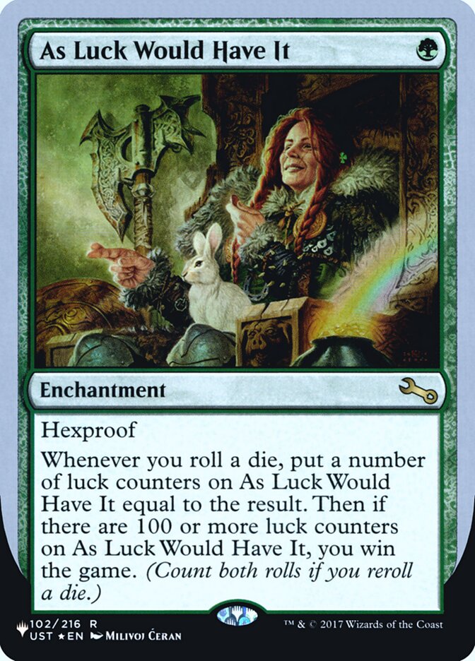 As Luck Would Have It (Unfinity Foil Edition) [The List] | Deep Dive Games St. Marys