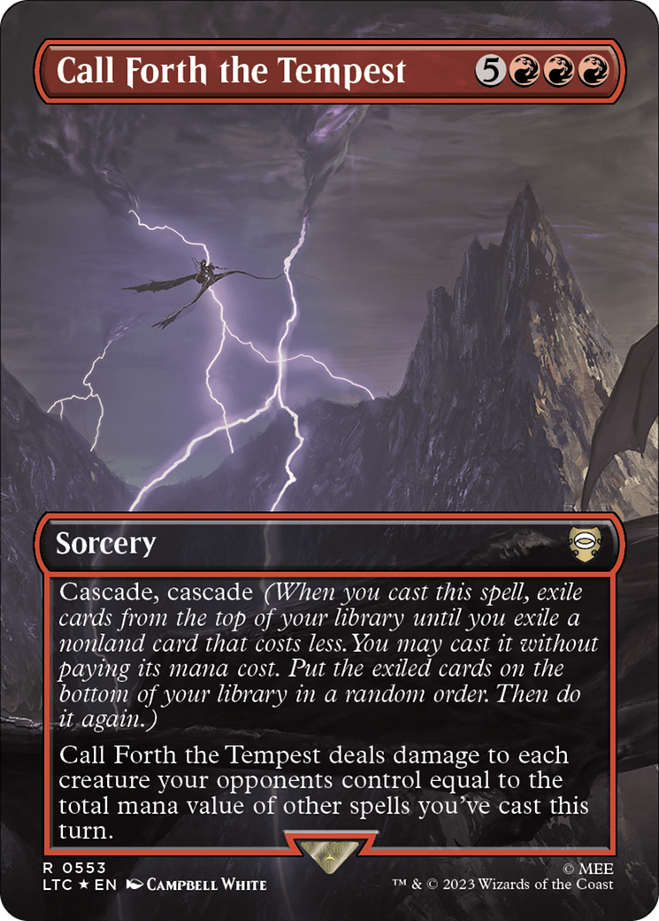 Call Forth the Tempest (Borderless) (Surge Foil) [The Lord of the Rings: Tales of Middle-Earth Commander] | Deep Dive Games St. Marys