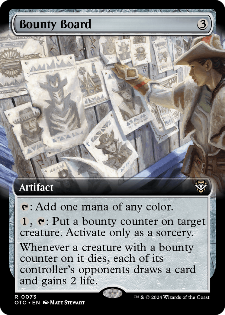 Bounty Board (Extended Art) [Outlaws of Thunder Junction Commander] | Deep Dive Games St. Marys