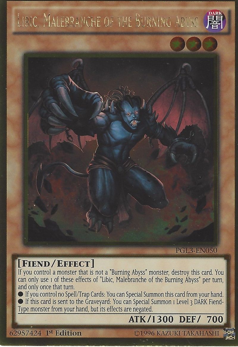 Libic, Malebranche of the Burning Abyss [PGL3-EN050] Gold Rare | Deep Dive Games St. Marys