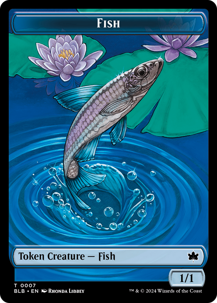 Fish (BLB) // Kobolds of Kher Keep (MKC) Double-Sided Token [The List] | Deep Dive Games St. Marys