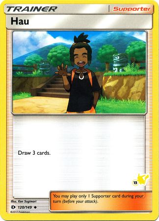 Hau (120/149) (Pikachu Stamp #13) [Battle Academy 2020] | Deep Dive Games St. Marys