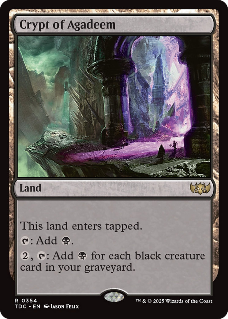 Crypt of Agadeem [Tarkir: Dragonstorm Commander] | Deep Dive Games St. Marys