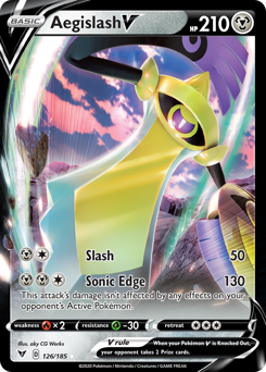 Aegislash V (126/185) [Sword & Shield: Vivid Voltage] | Deep Dive Games St. Marys