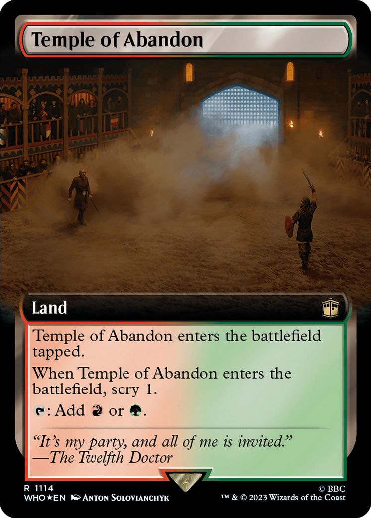 Temple of Abandon (Extended Art) (Surge Foil) [Doctor Who] | Deep Dive Games St. Marys