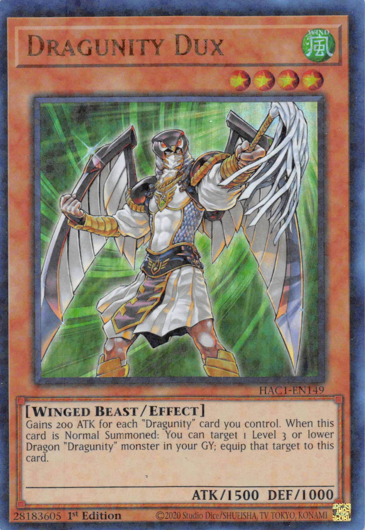 Dragunity Dux (Duel Terminal) [HAC1-EN149] Parallel Rare | Deep Dive Games St. Marys