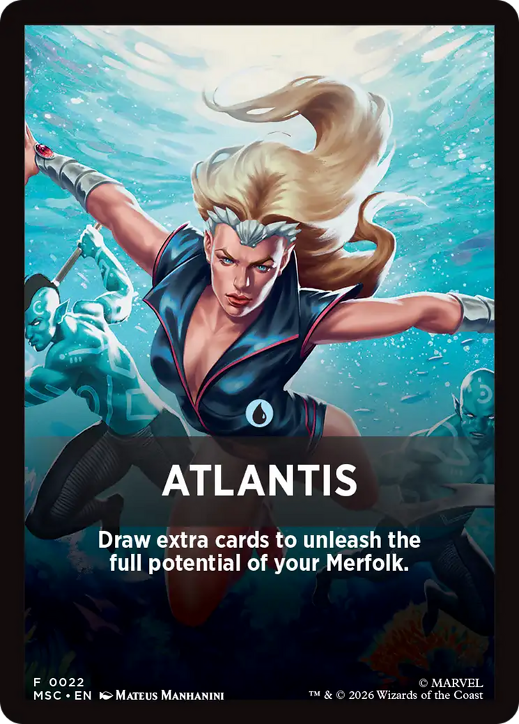 Atlantis Theme Card [Marvel Super Heroes Commander] | Deep Dive Games St. Marys