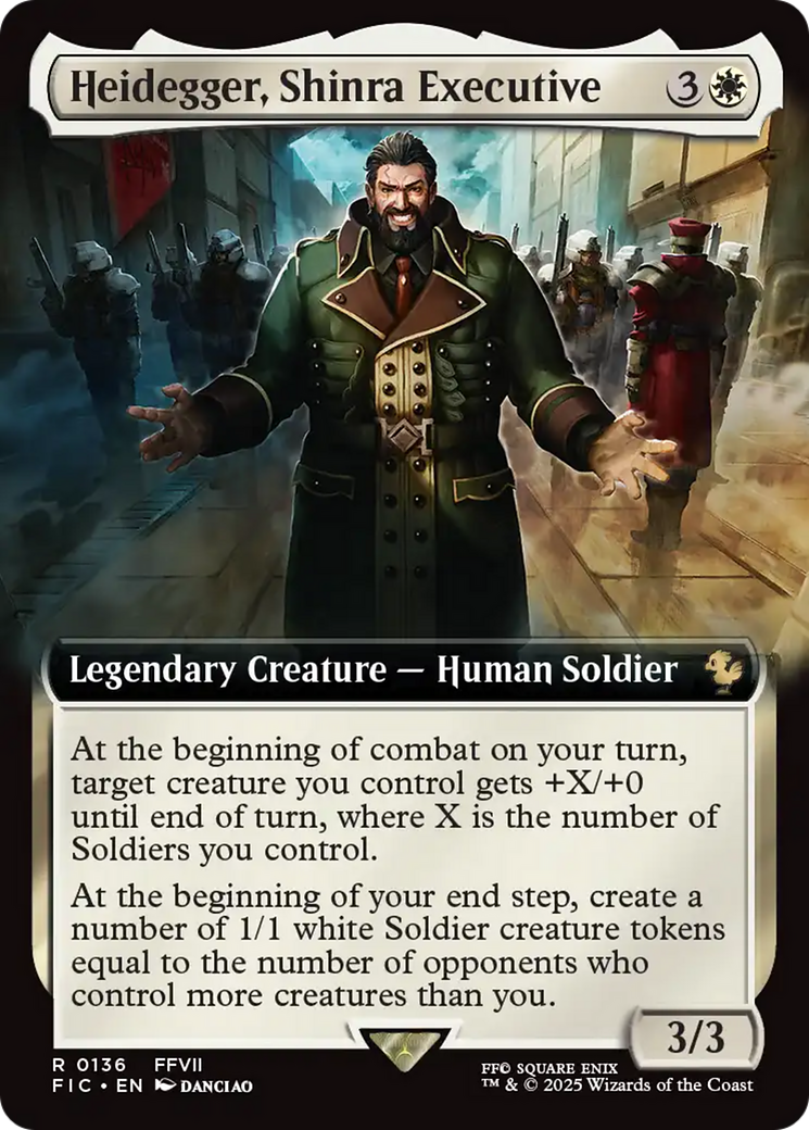 Heidegger, Shinra Executive (Extended Art) [FINAL FANTASY Commander] | Deep Dive Games St. Marys