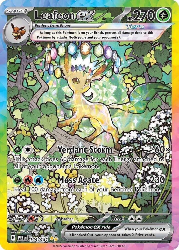 Leafeon ex (144/131) [Scarlet & Violet: Prismatic Evolutions] | Deep Dive Games St. Marys