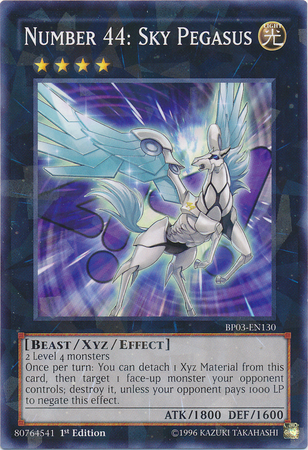 Number 44: Sky Pegasus [BP03-EN130] Shatterfoil Rare | Deep Dive Games St. Marys
