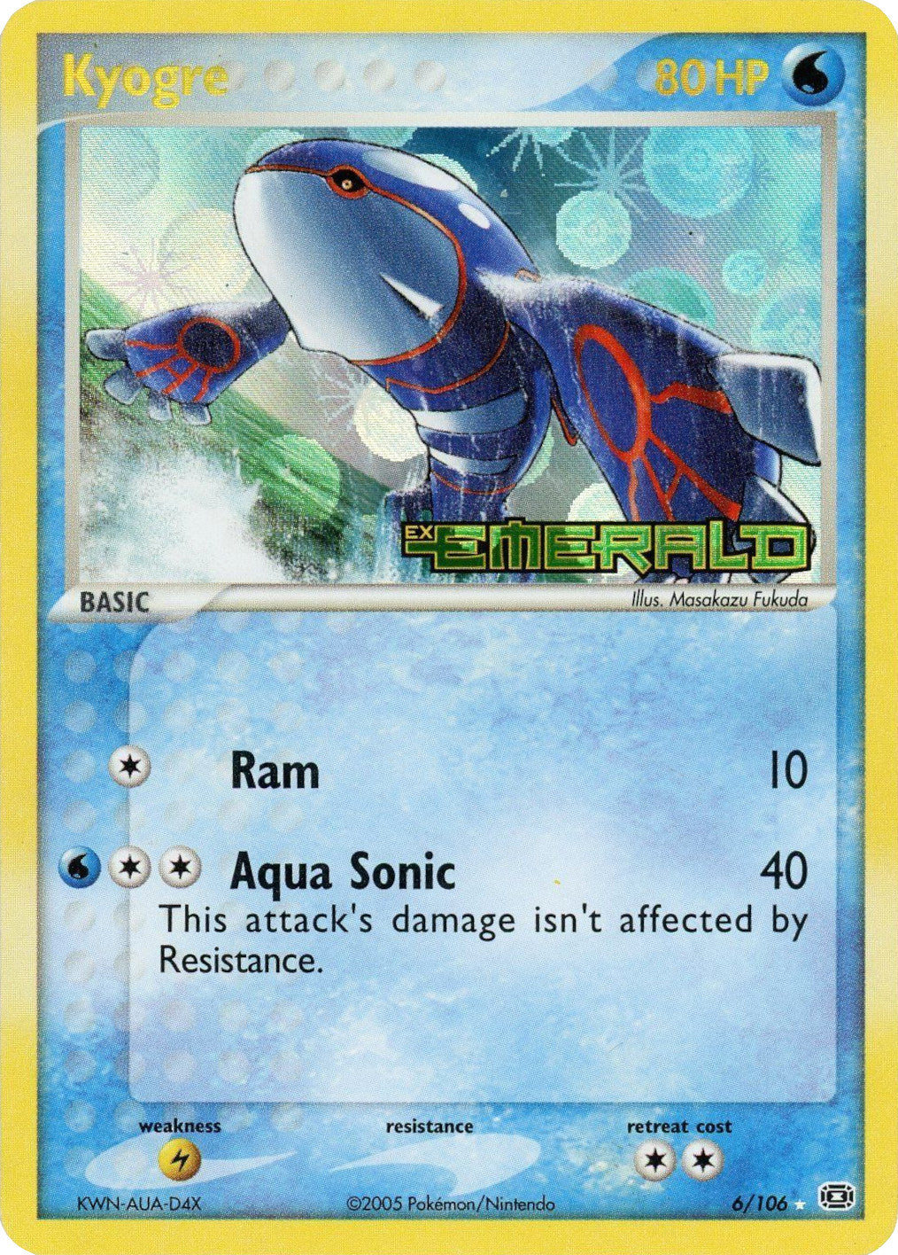 Kyogre (6/106) (Stamped) [EX: Emerald] | Deep Dive Games St. Marys